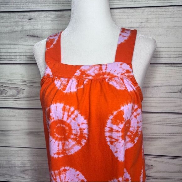 Ugg Koolaburra Orange Patterned Tiered Jersey Lounge Beach Dress - Picture 3 of 9